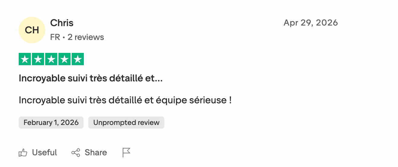 Avis Trustpilot Chris